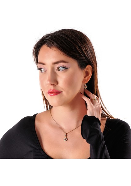 Harmoni Mini Çiçek Kırmızı Bakır El Yapımı Kristal Taşlı Kararma Yapmaz Kadın Yüzük Kutulu fiyatları