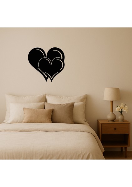 Romantik Kalpler Temalı Dekoratif Tablo - BRNTEK6764-3056
