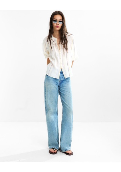 Çok Renkli Üst Dikiş Gömlek %100 Pamuk