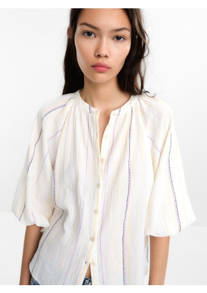 Çok Renkli Üst Dikiş Gömlek %100 Pamuk indirimleri