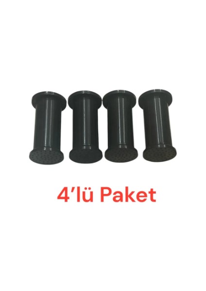Elif Ayarlı Jumbo Ayak 6 cm Siyah - Mutfak Altı, Dolap Ayağı, Komodin, Baza, Kanepe Koltuk Ayağı, Gardırop Ayağı (4 Adet)