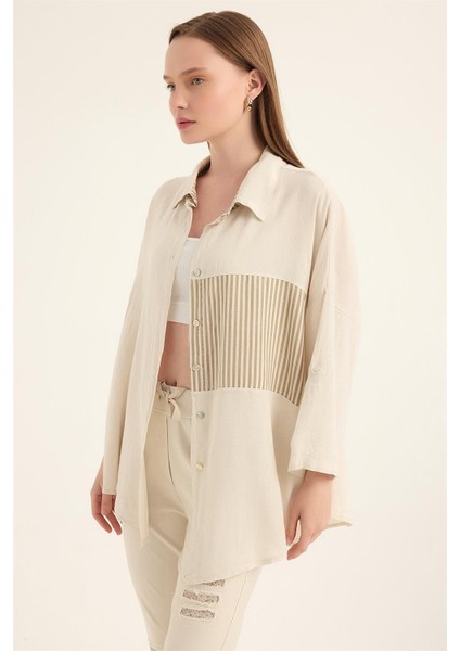 Keten Çizgli Gömlek fiyatları