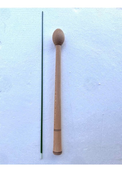 Davul Tokmağı Yuvarlak + Plastik Çirpi Çubuğu Seti