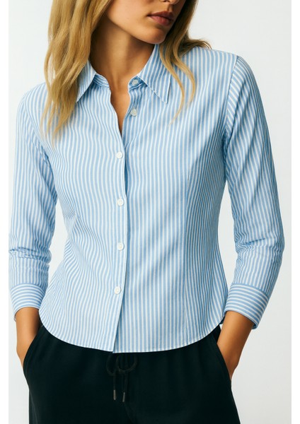 Regular Fit Ince Çizgili Gömlek fiyatları