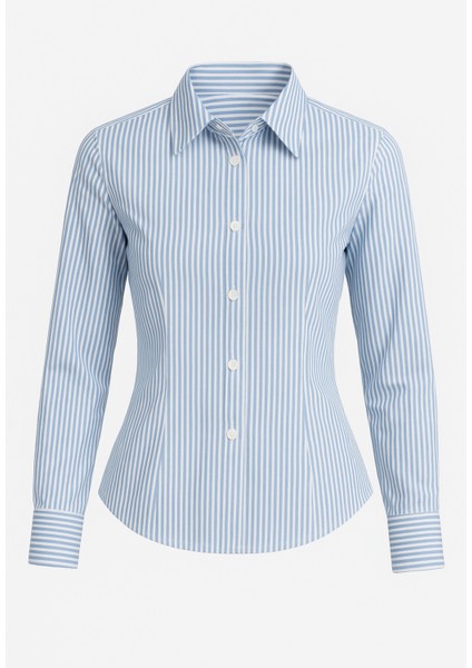 Regular Fit Ince Çizgili Gömlek fırsatları