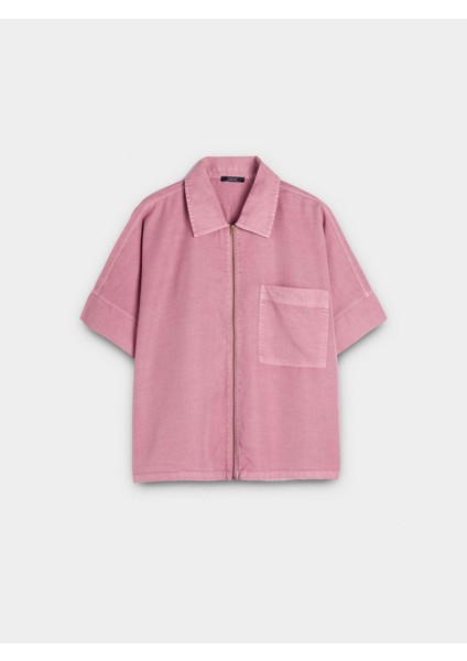 Fermuarlı Gömlek %100 Liyosel indirimleri