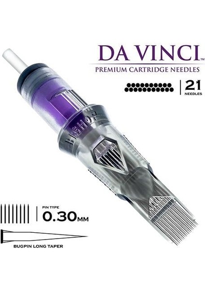 Davinci V2 | 1021 Mlt | Magnum Bugpin Long Taper Kartuş Dövme Iğnesi fiyatları