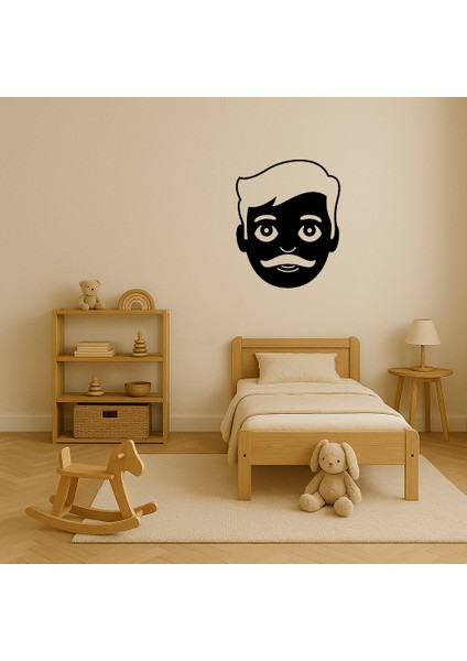 Gülümseyen Bıyıklı Emoji Dekoratif Tablo - BRNTEK1156-9330 modelleri