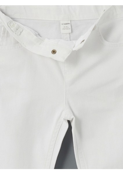 Lcw Kids Beyaz Beli Ayarlanabilir Erkek Çocuk Pantolon modelleri