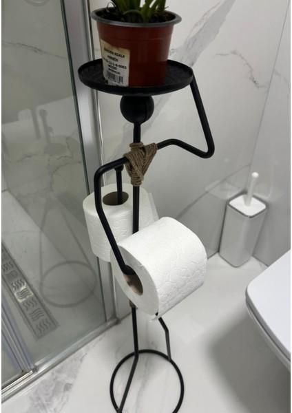 Dekoratif Tuvalet Kağıdı Askısı Insan Figürlü Raflı Tuvalet Kağıtlığı Yedekli Banyo Toparlayıcı fiyatları