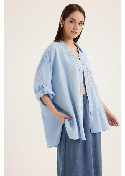 Payetli Yıldızlı Gömlek modelleri