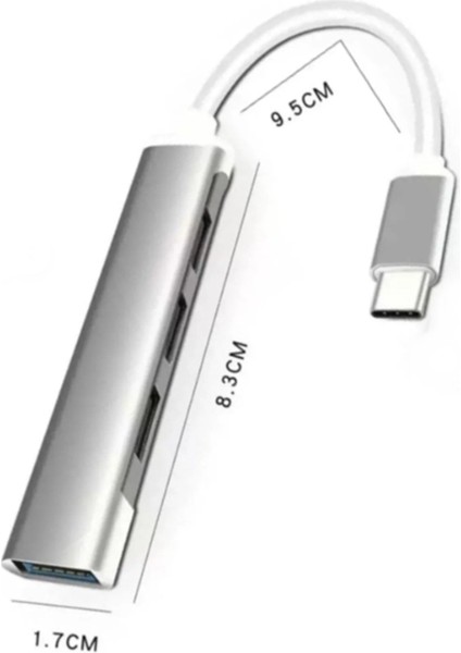 Alüminyum Kasa Type-C To USB Çoğaltıcı USB Hub - USB Çoklayıcı Type C To 4 USB Port fiyatları