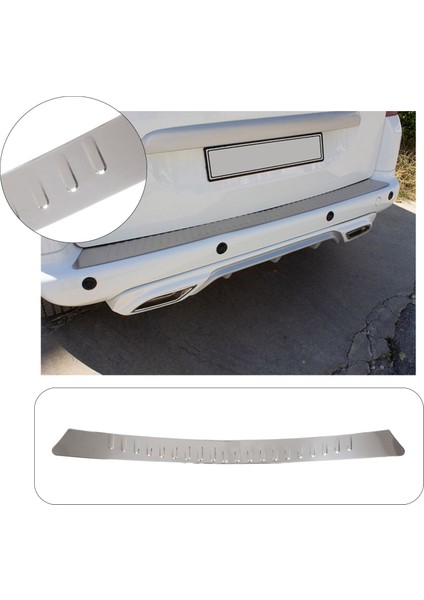 Peugeot Tepee 2 Uyumlu 2007-2016 Krom Arka Tampon Üstü Koruma Paslanmaz Çelik