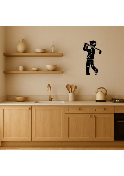 Golfçü Figürlü Mdf Dekoratif Tablo - BRNTEK7222-7989 fiyatları
