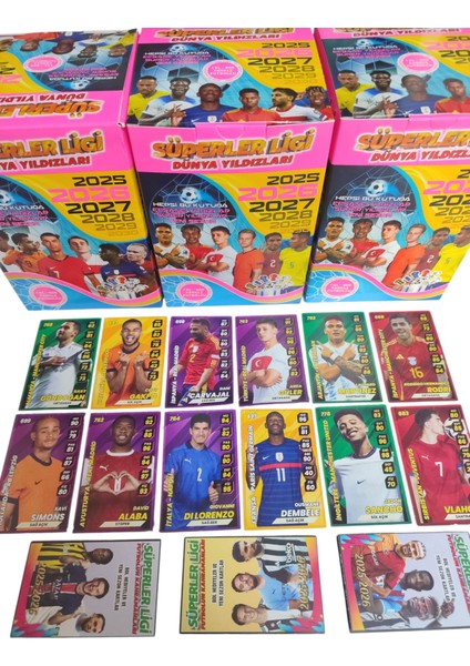 Süperler Ligi Dünya Yıldızları 100 Kart 50 Paket Yeni Sezon Son Transferler + Sürpriz Hediye