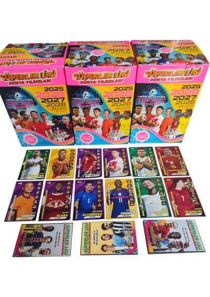 Süperler Ligi Dünya Yıldızları 100 Kart 50 Paket Yeni Sezon Son Transferler + Sürpriz Hediye modelleri