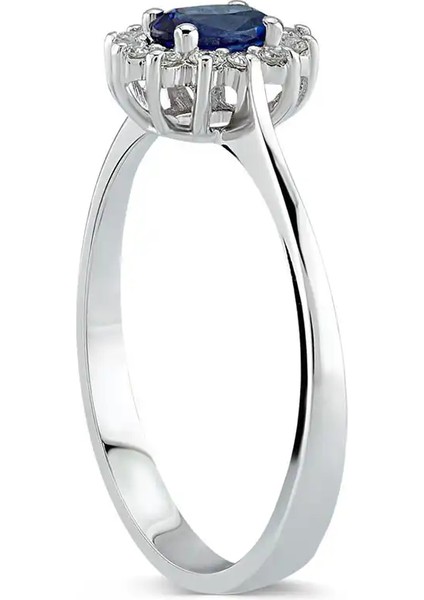 0,52 Karat Pırlanta Safir Yüzük fiyatları