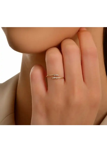 0,04 Karat Pırlanta Minimal Yüzük modelleri