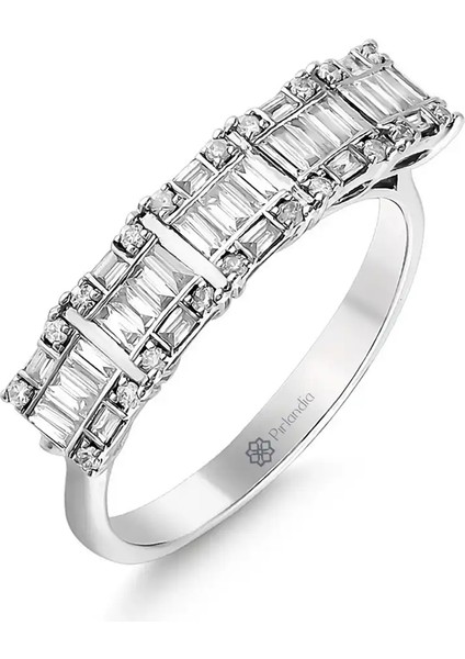 0,43 Karat Pırlanta Baget Yüzük fiyatları