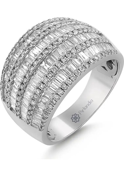 1,61 Karat Pırlanta Baget Yüzük fiyatları