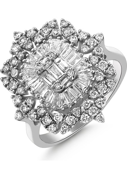 1,09 Karat Pırlanta Baget Yüzük fiyatları