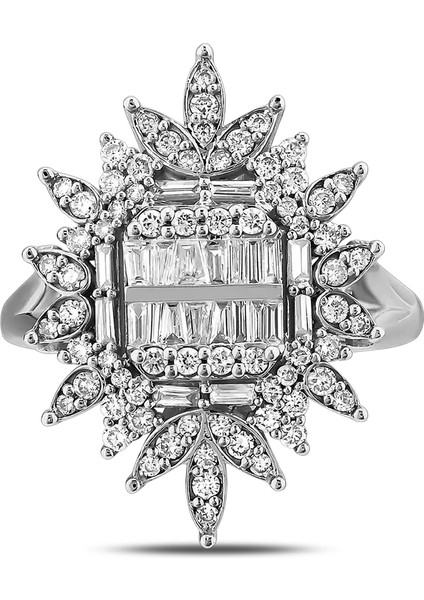 0,83 Karat Pırlanta Baget Yüzük