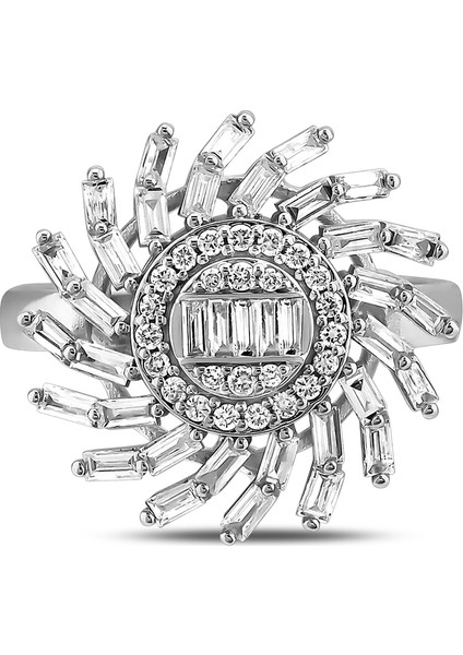 0,87 Karat Pırlanta Baget Yüzük