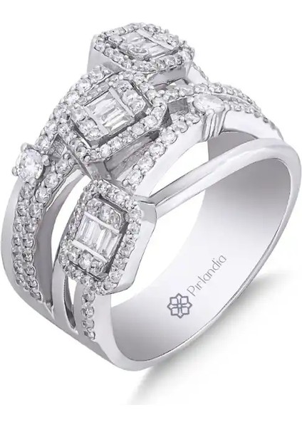 1,07 Karat Pırlanta Baget Yüzük fiyatları