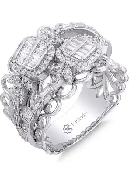 0,91 Karat Pırlanta Baget Yüzük fiyatları