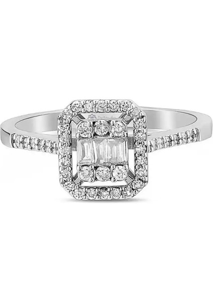 0,34 Karat Pırlanta Baget Yüzük