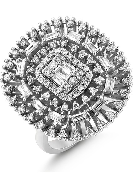 0,79 Karat Pırlanta Baget Yüzük fiyatları