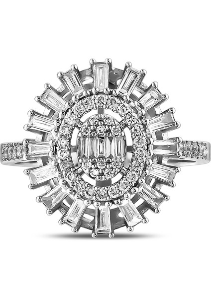 0,62 Karat Pırlanta Baget Yüzük