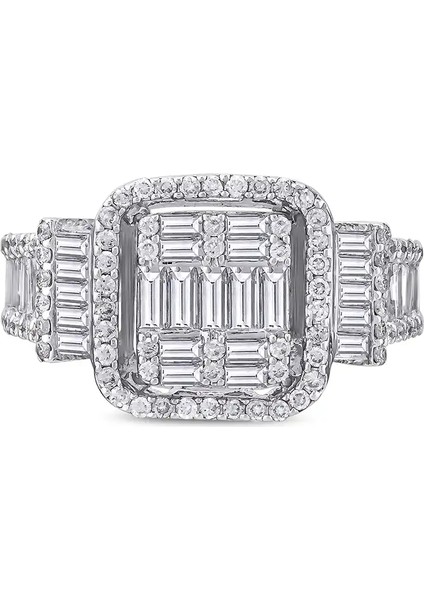 0,99 Karat Pırlanta Baget Yüzük