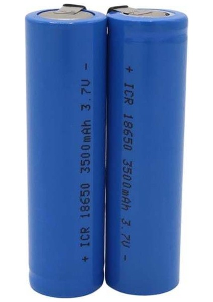 Powermaster 3.7 Volt 3500 Mah Lityum Li-Ion Başlıksız Puntalı 2'li Paket Pil
