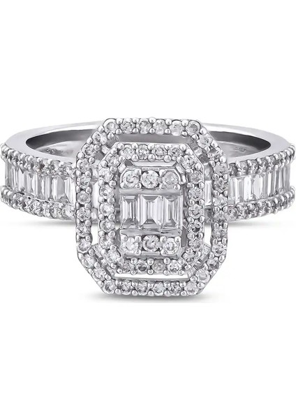 0,98 Karat Pırlanta Baget Yüzük