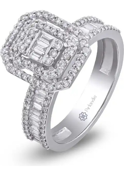 0,98 Karat Pırlanta Baget Yüzük fiyatları