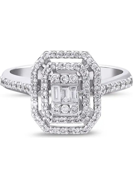 0,49 Karat Pırlanta Baget Yüzük