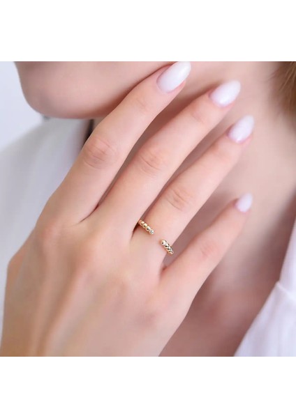 0,02 Karat Pırlanta Boncuk Yüzük modelleri