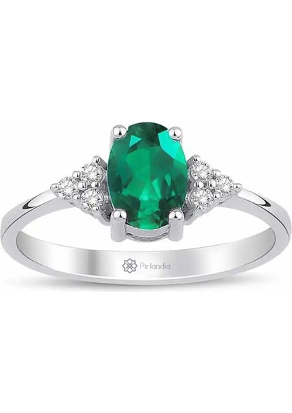 0,65 Karat Pırlanta Zümrüt Yüzük