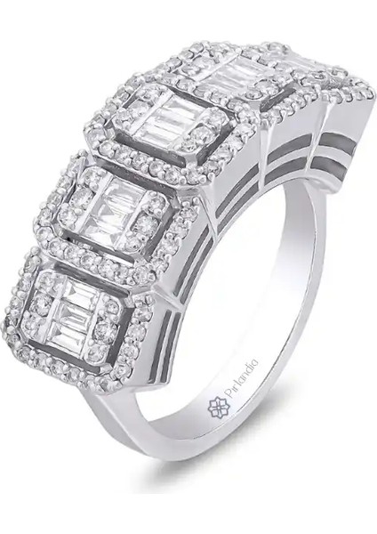 1,07 Karat Pırlanta Baget Yüzük fiyatları