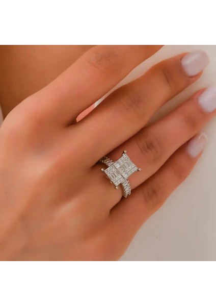 0,70 Karat Pırlanta Baget Yüzük modelleri