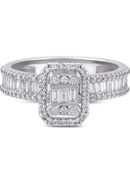 0,89 Karat Pırlanta Baget Yüzük