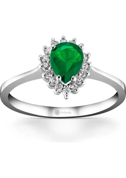 0,85 Karat Pırlanta Zümrüt Yüzük