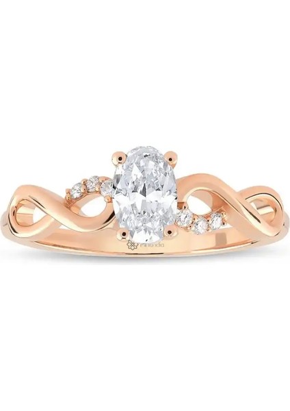 0,50 Karat Pırlanta Topaz Yüzük