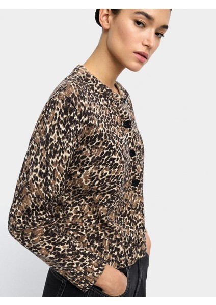 Hayvan Desenli Pamuk Içerikli Örgü Hırka modelleri