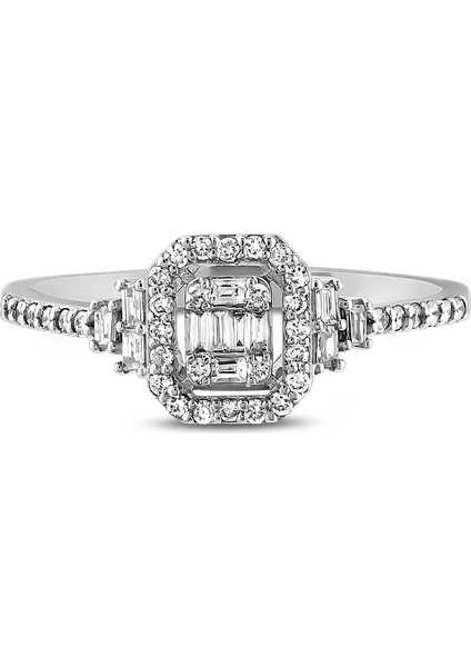 0,26 Karat Pırlanta Baget Yüzük