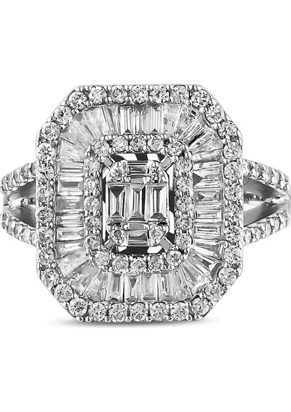 1,09 Karat Pırlanta Baget Yüzük