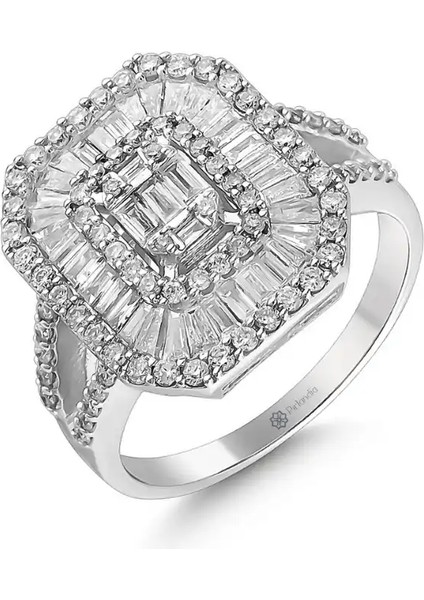 1,09 Karat Pırlanta Baget Yüzük fiyatları