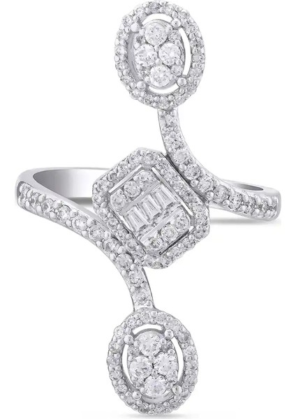 0,68 Karat Pırlanta Baget Yüzük