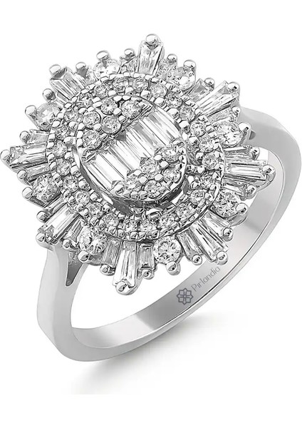 0,76 Karat Pırlanta Baget Yüzük fiyatları